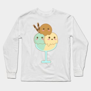 Cute Ice-cream Scoops Long Sleeve T-Shirt